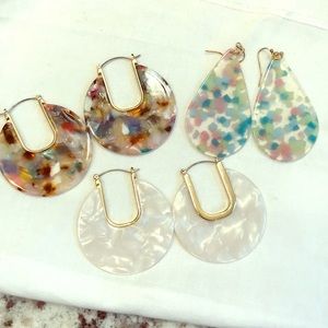 Acrylic Earrings! 3 pair for the price of one!